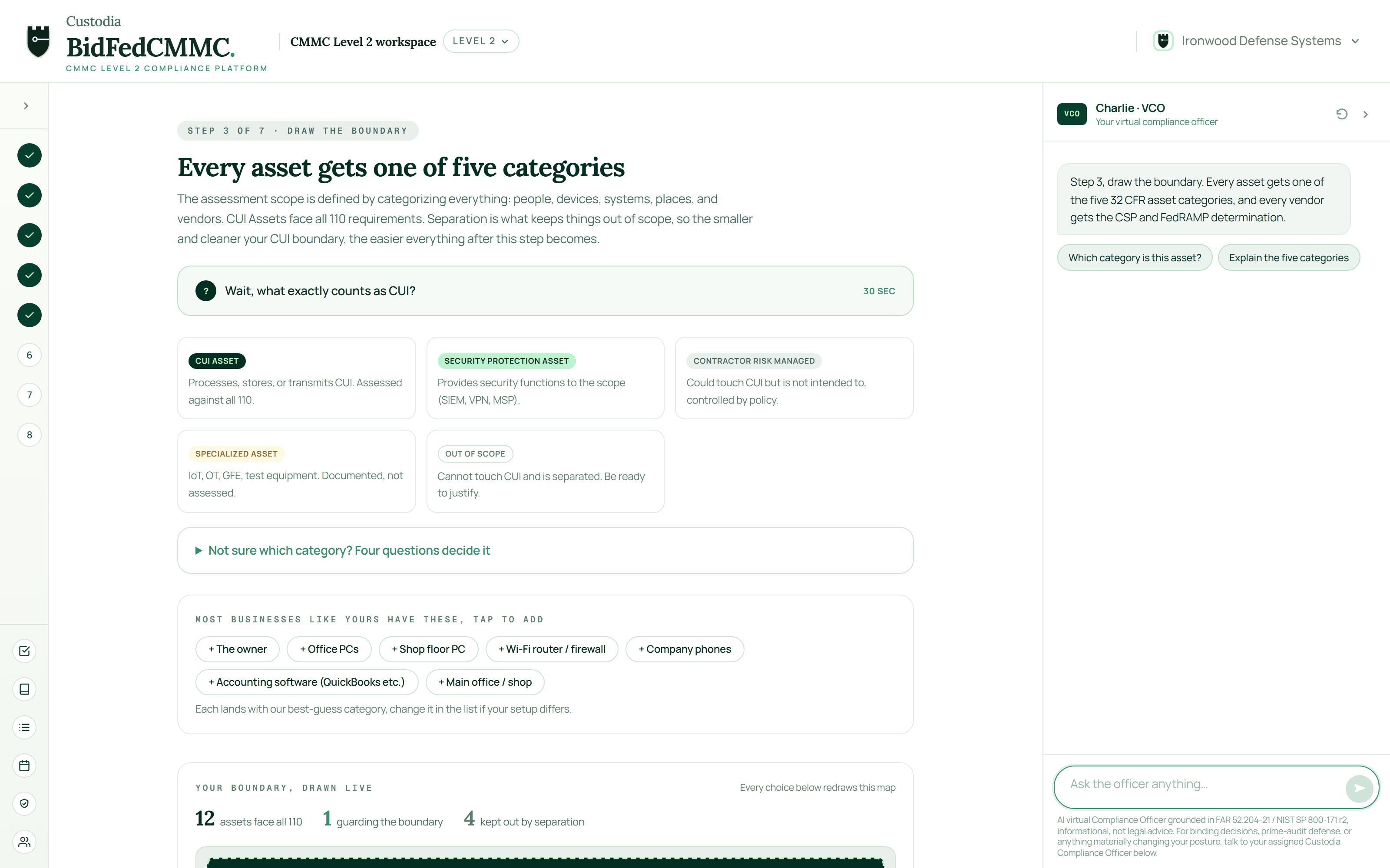 Start free, map your CUI